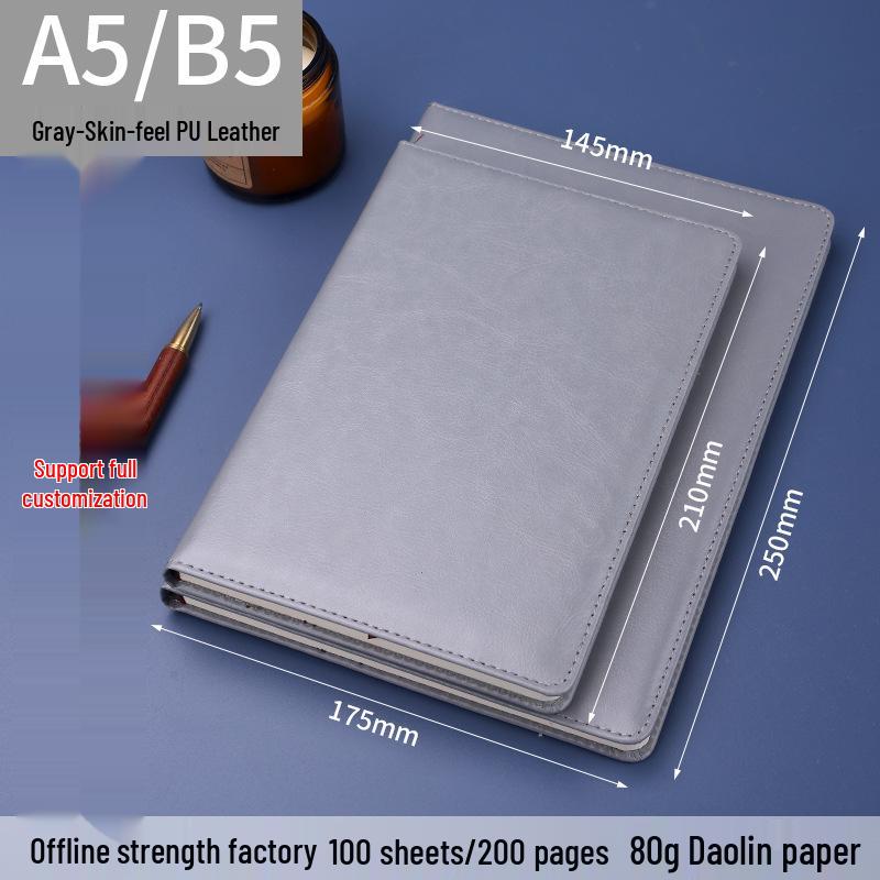 Custom Logo A5 Business Meeting Notebook - Personalized High-Value Gift