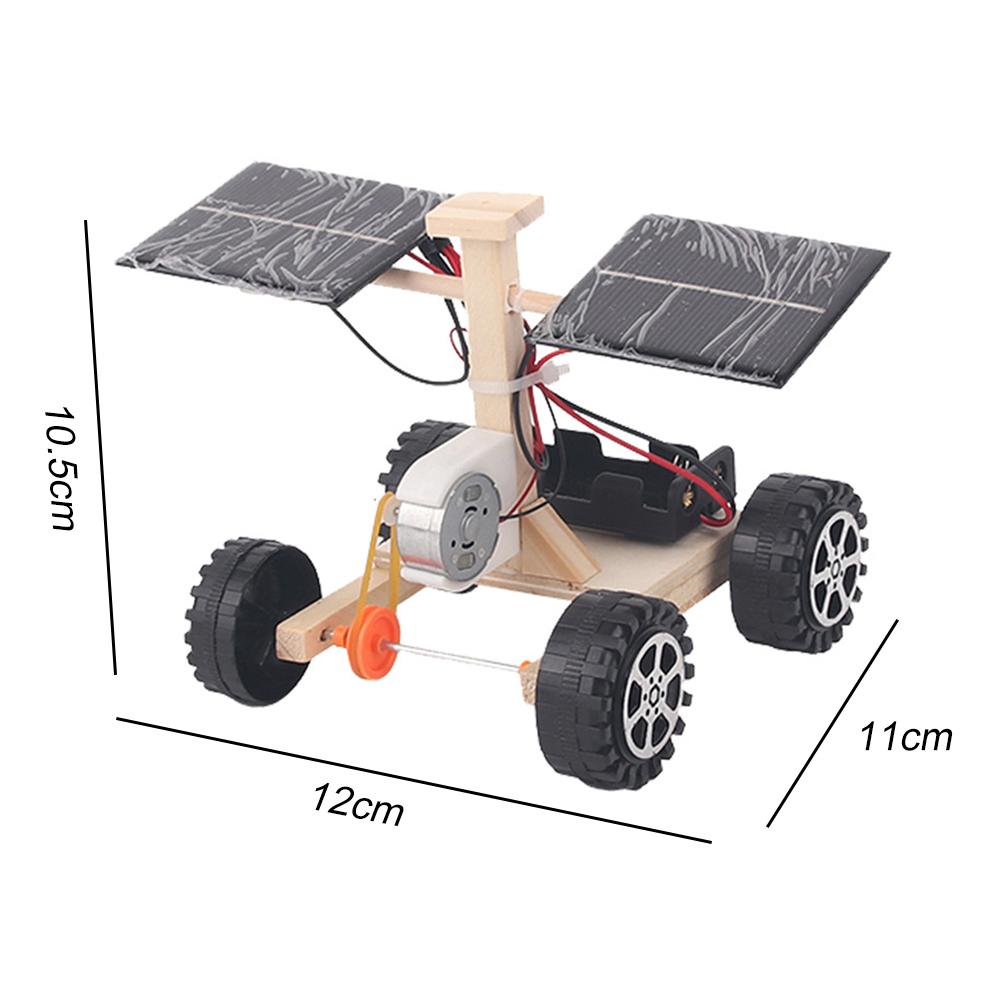 Mini Wood Tank Model DIY Educational Physics Experiment Toys Gift for Children Student Science Education Car Vehicle Toy