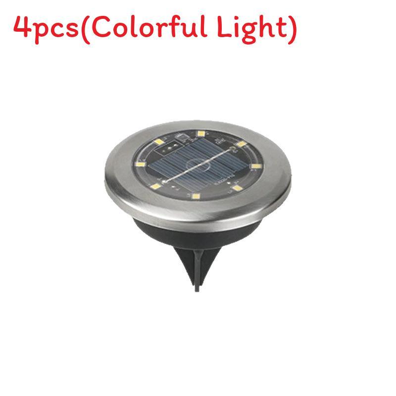 Outdoor Solar Garden Lights With Stainless Steel Embeded Design For Pathway Illumination