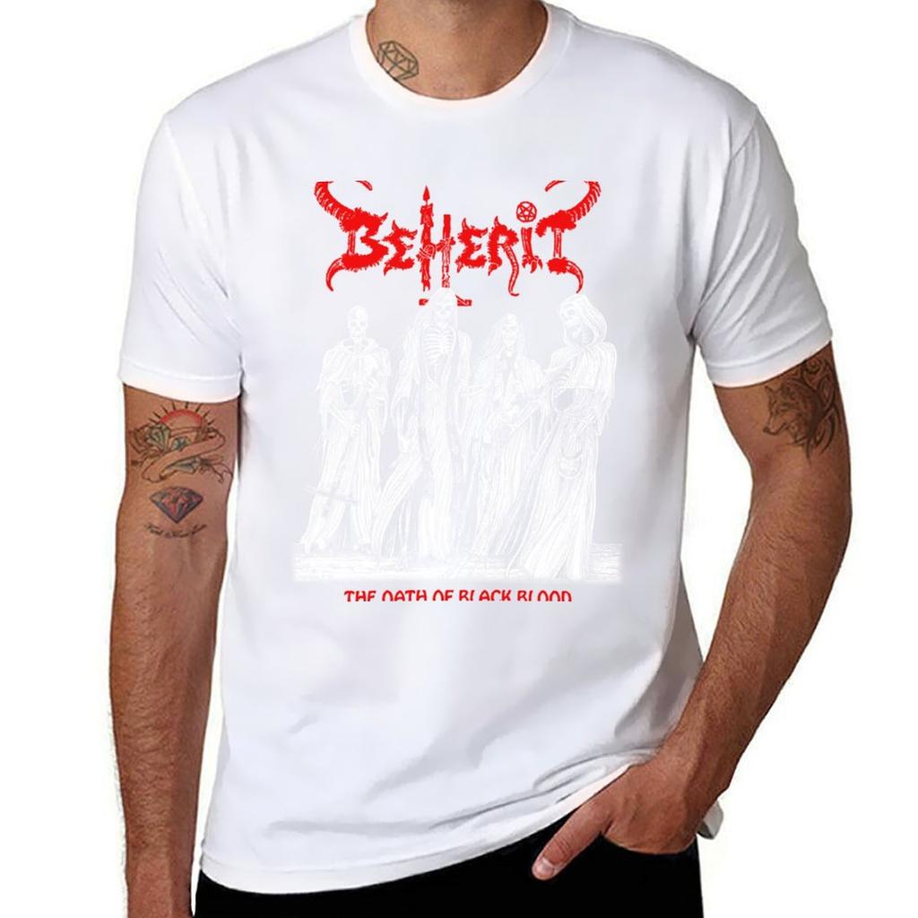 Beherit Oath Blood Black Metal Tshirt Anime Vintage Clothes Quickdrying T Shirts Men