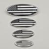 XXUI3 3D ABS Car Rear Trunk Front Grille American Flag Stickers for Ford Emblem Logo Hood Badge F150 F250 Explorer EcoSport EDGE