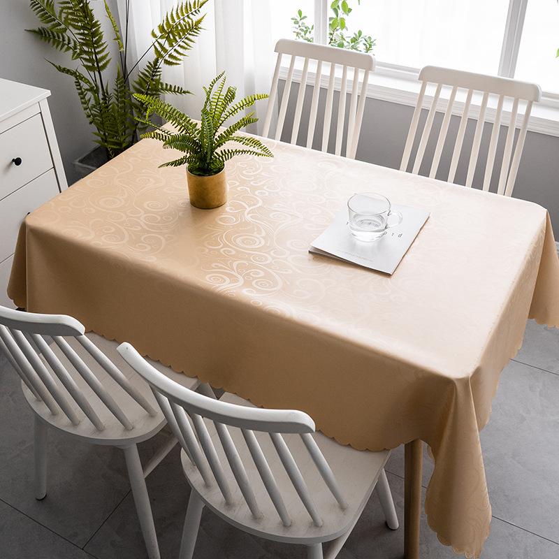European Style PVC Waterproof Oil-proof Non-washable Anti-ironing Rectangular Table Cloth Table Mat Home Kitchen Sullpies