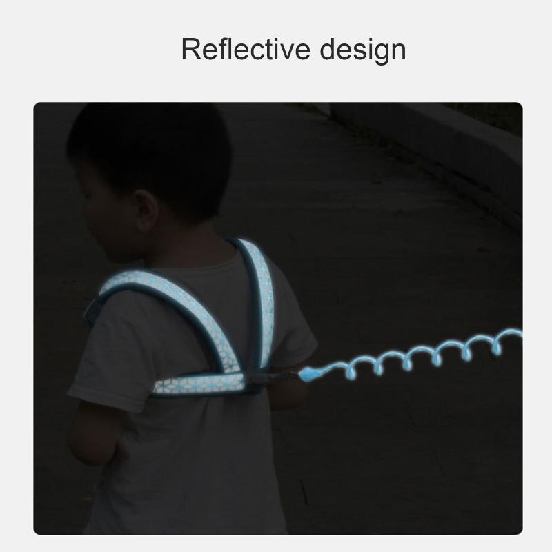 Outdoor Kids Toddler Safety Reflective Back Belt Baby Anti Lost Wrist Link Toddler Walk Leash Safety Harness Strap Rope