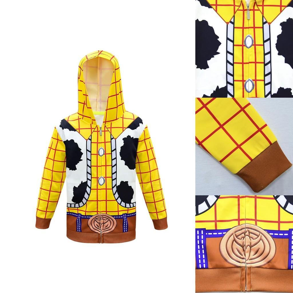 Woody Reißverschluss-Hoodie Sweatshirt Weiches Auffälliges Toy Story Kostüm Für Kinder