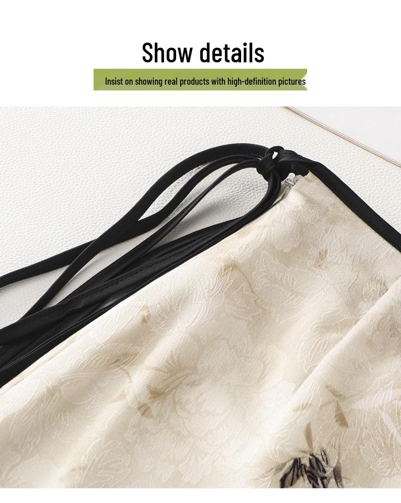 Lato 2025 Wysokiej klasy spódnica A-line w stylu chińskim