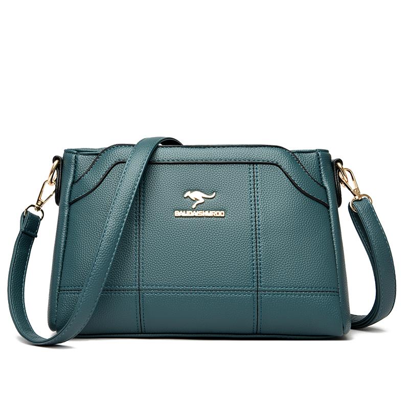 Mäkká pravá kožená taška cez rameno pre ženy Crossbody tašky Ležérne dámske kabelky Messenger taška