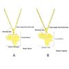 Stainless Steel Venezuela Map Pendant Necklace Venezuelan Jewelry With Chain