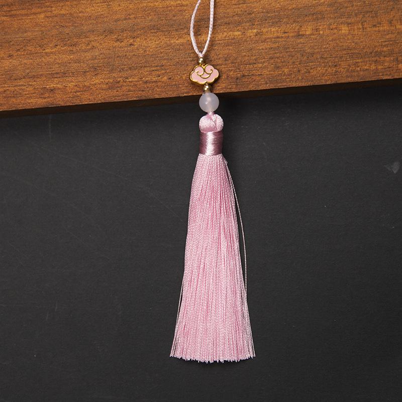 10cm Polyester Silk Tassels Auspicious Clouds Cap Fringe for DIY Crafts Bag Clothing Accessories Curtains Home Decoration 5PCS