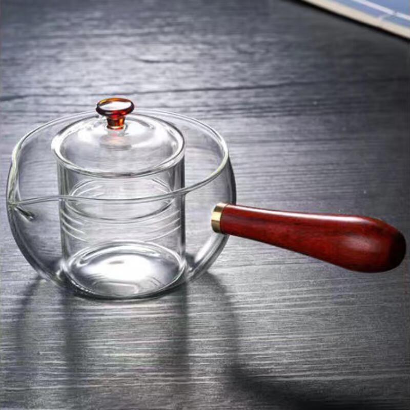 Heat-Resistant Glass Side-Handle Teapot