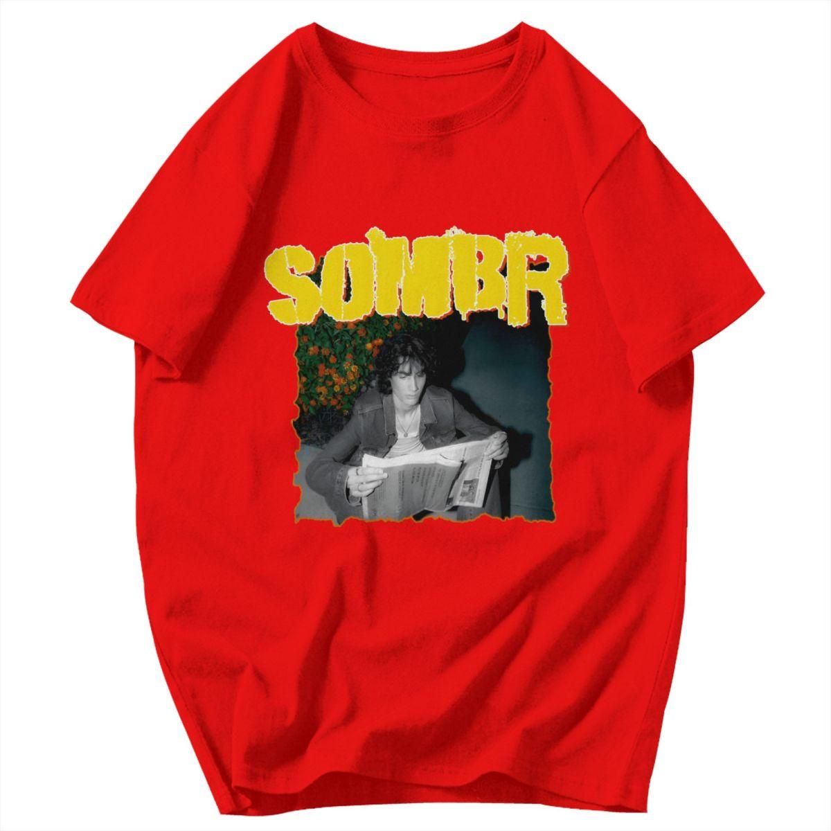 Men T Shirt Sombr Awesome Unique Y2K Graphic Short Sleeve Unisex Clothing T Shirts S