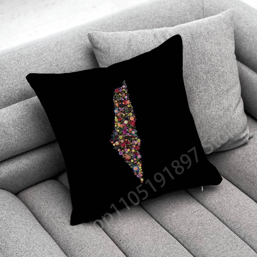 P-PalestineS Flower Throw Pillow Case For 55x55cm 30x30cm 50x50cm 45x45cm 40x40cm Square Chair Pillowcase Case 30cmx30cm