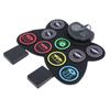 Roll Up Electric Drum Set Colorful Electronic Drum Pad with Foot Pedal and Drumsticks