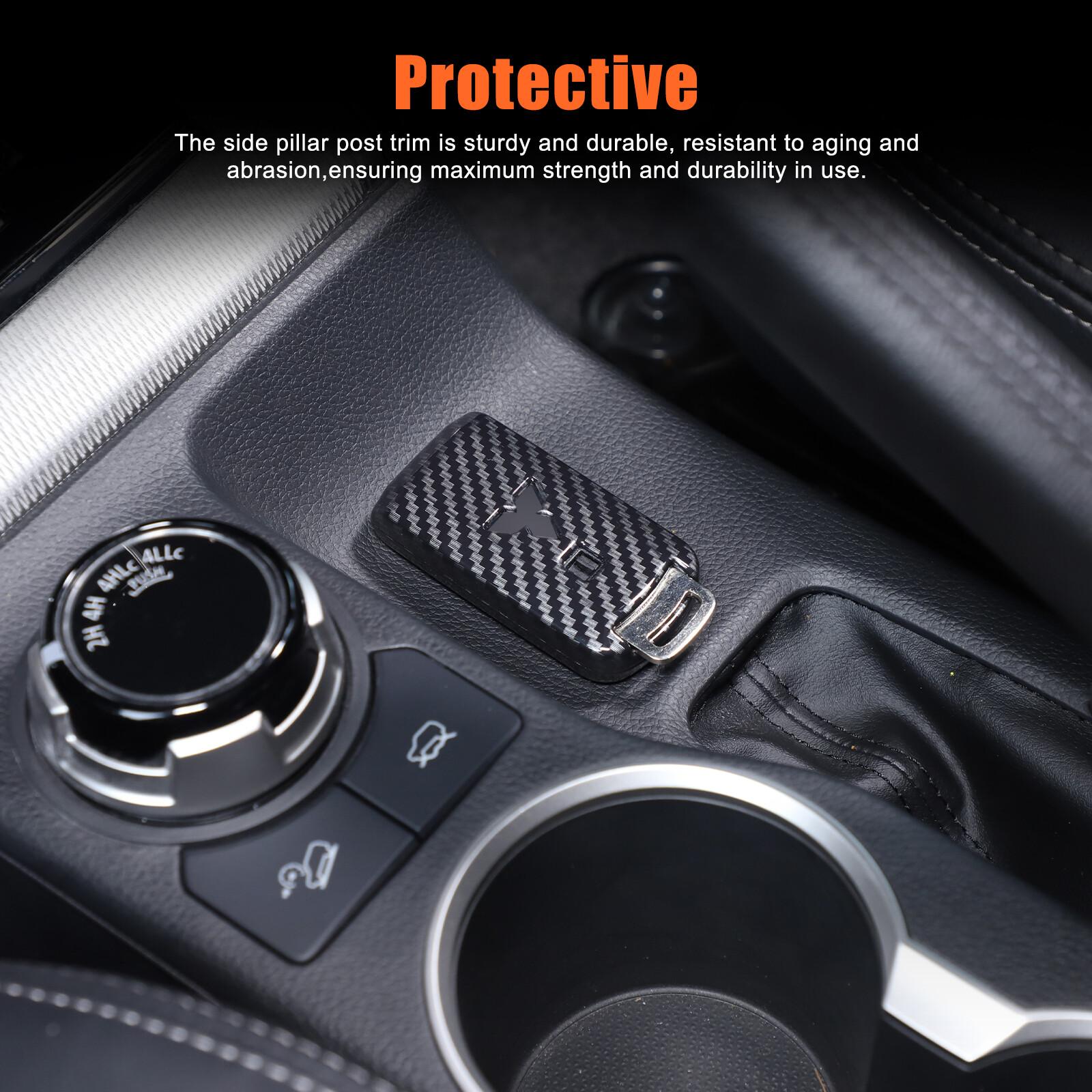 ABS Carbon Fiber Smart Key Fob Case Shell Cover For Mitsubishi L200 2024-2025