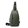 Men's Sling Bag Multi-Functional Chest Bag with Headphone Jack Modern Crossbody Bag for Phone & Essentials
