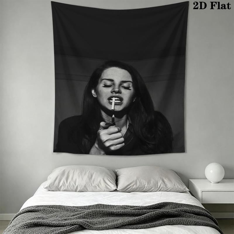 Lana Del Rey Wandteppich Ästhetisches Wandbehang Gedruckter Stoffdecke Dekorative Wandteppiche für Schlafzimmer Wohnzimmer Heimdekoration
