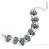 [ZYAS]Vintage Ethnic Bohemian Turquoise Bangle For Women Adjustable Bracelet Wrist Band Jewelry Gift