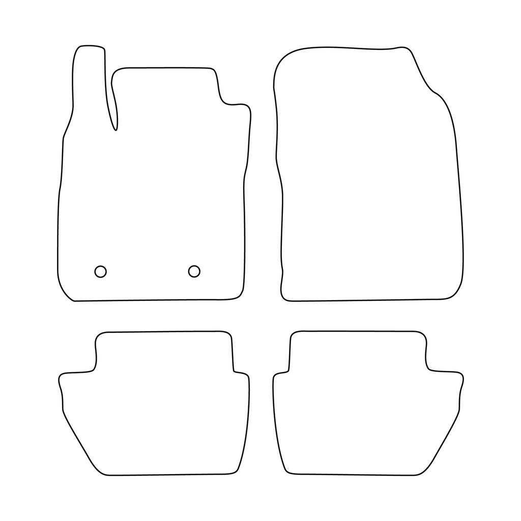 [BLM]FO051 Red - Set of Velour Floor Mats To Fit Ford EcoSport 2017- - Red Trim