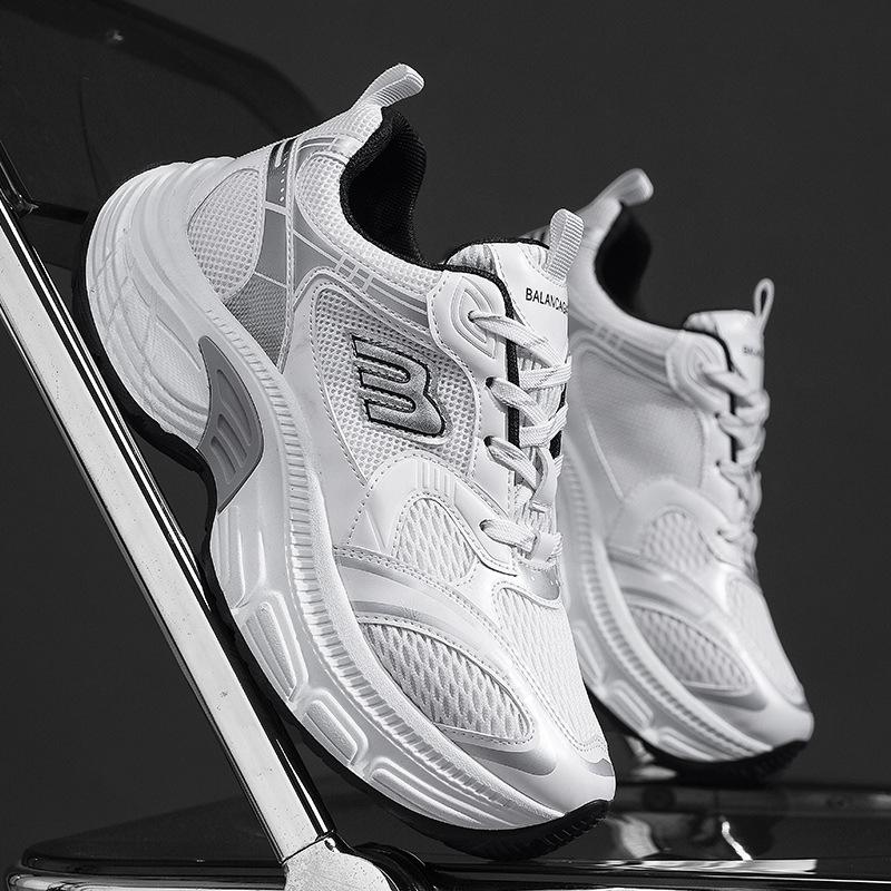 New Ins Dad Sneakers Trendy Shoes Korean Version Platform Student Breathable Mesh Shoes Men's Casual