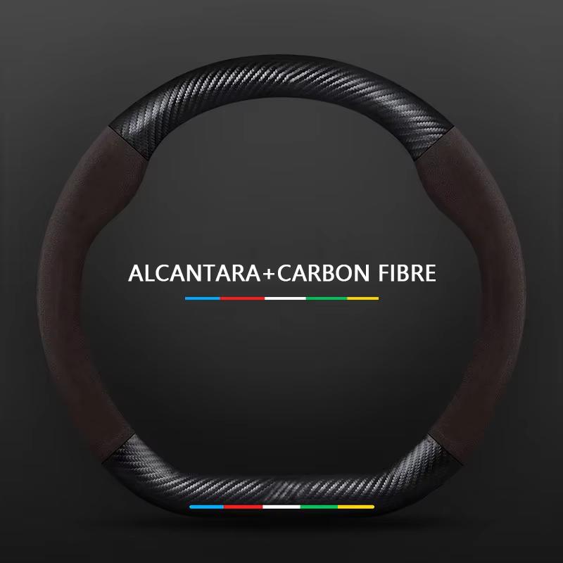 Car Suede Anti-Slip Steering Wheel Cover For Volkswagen Passat Golf 5 GTI Beetle Tiguan Touareg Polo T-ROC T-Cross Magotan Jeeta