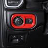 For -2025 Dodge Ram 1500/2500/3500 Red Interior Headlight Switch Cover Trim