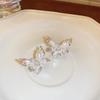 HH3662 Rhinestone Pearl Butterfly Small Hair Clip Alloy Elegant Design For Women Girls