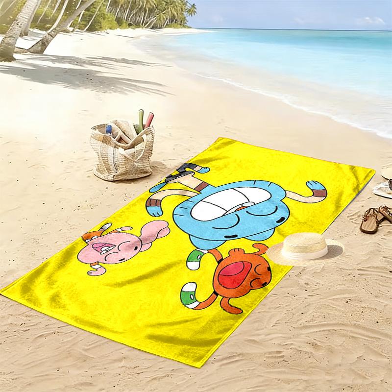 The Amazing World of Gumball2 Print Beach Towel, Large Soft Quick Dry Towel for Beach Camping Swimming