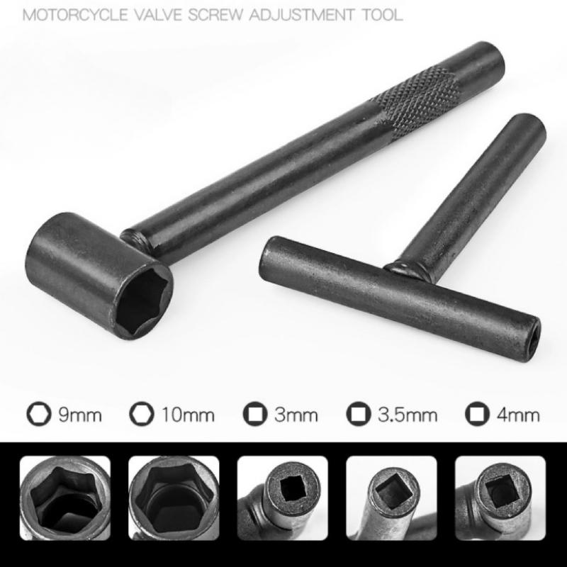 Motorcycle Engine Valve Adjustment Tool Square Hexagon Socket T Spanner Valve Screw Wrench 3/3.5/4mm 8mm 9mm 10mm For GY6 Scoote Engine Valve Parts 7