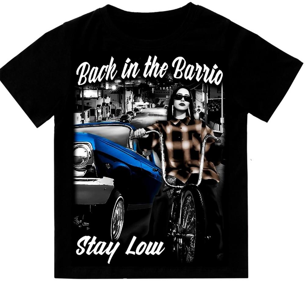 

Back In The Barrio Stay Low Mens Heavyweight Print On Shaka Wear Tee Unisex T-Shirt XXXXL