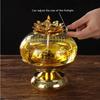 Buddha Offering Lamp, Transparent Glass Lotus Lamp, Buddha Heart Sutra Butter Lamp, Household Use, Prayer, Buddha Tools