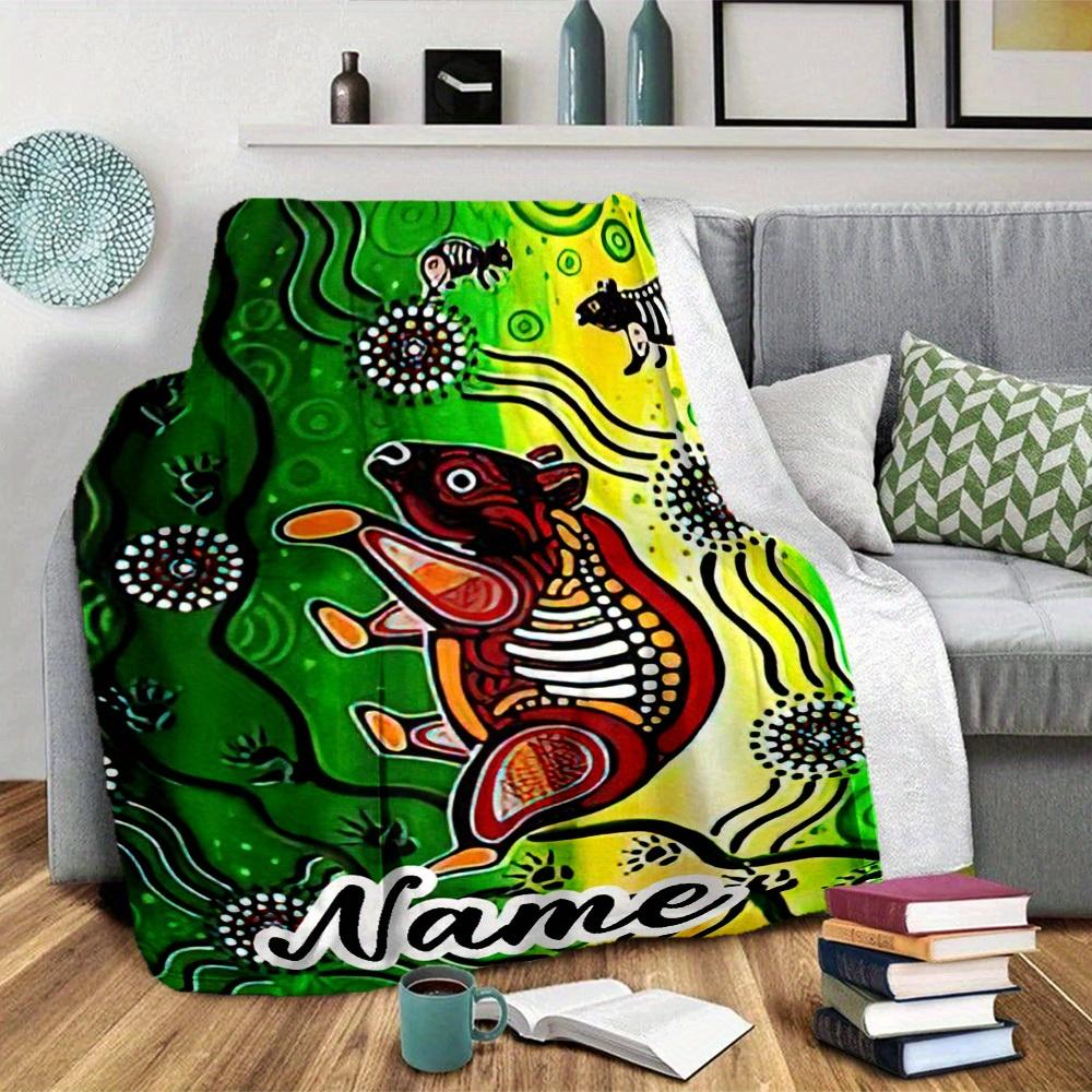 240Gm2 Beach Please Outdoor Customize Your Name Blanket Comfortable Soft Lightweight Allseason Multipurpose Blanket For Travel Camping Picnics Sofa