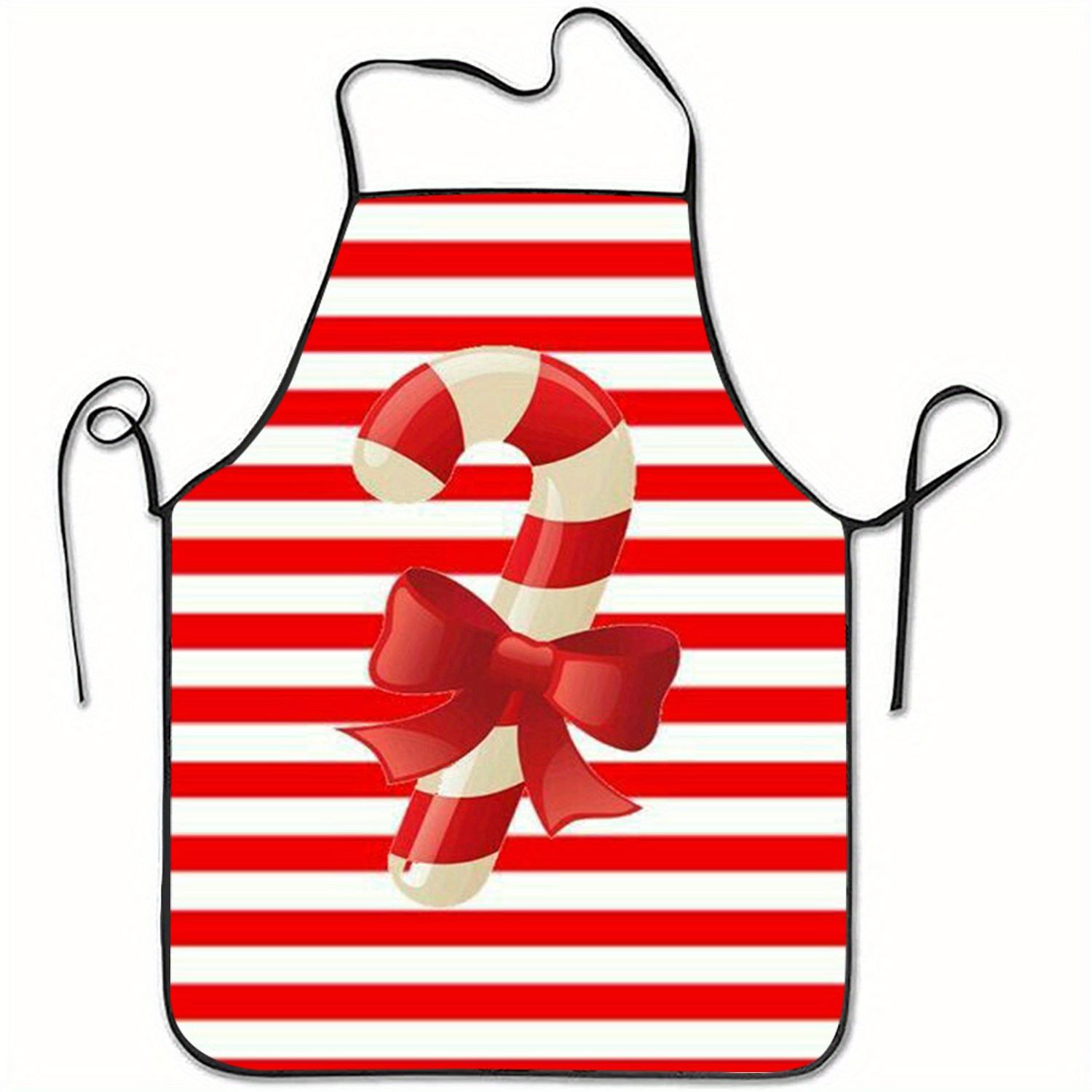 

Multisize Christmas Apron with Festive Candy Cane Design - Perfect for Holiday Cooking and Decor. High-Quality Fabric Ensures 38X47cm