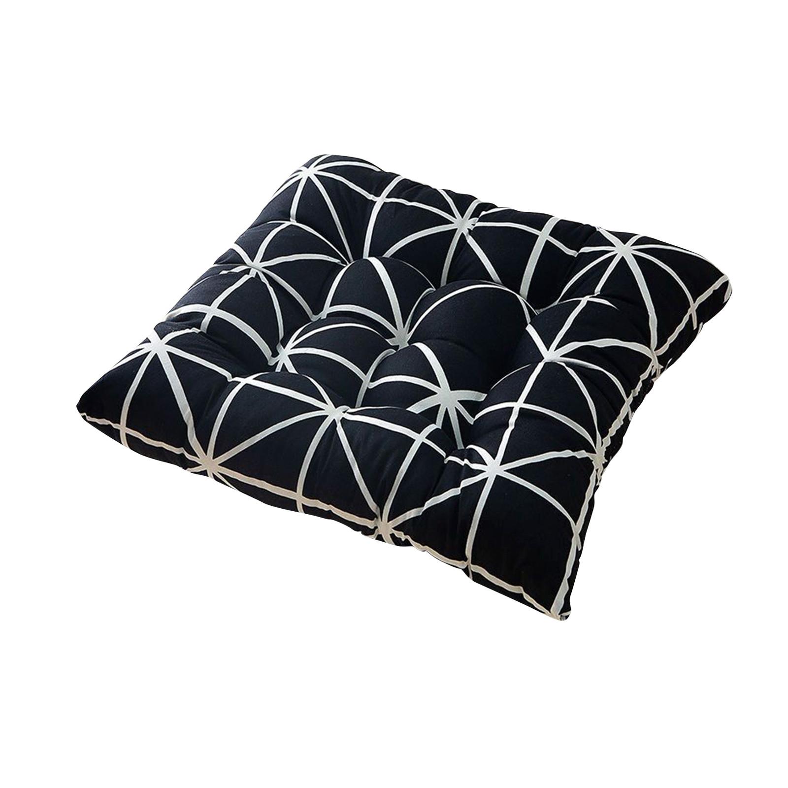 

40x40CM Chunky Seat Pads Cushion Chair Garden Cushion New Home Textile Cushion Garden HomeTie On Office Garden Dining Kitchen чорний