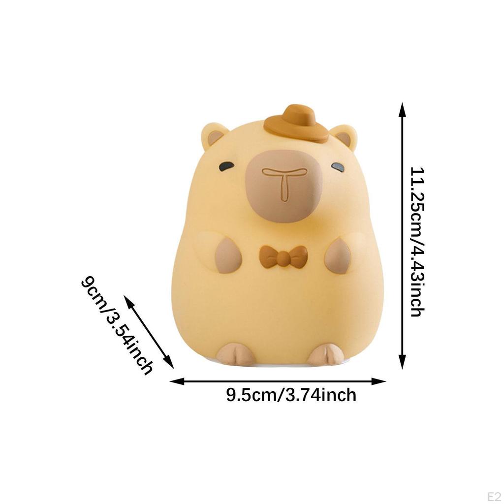 Kids Night Light Nursery Nightlight Ideal Gift Room Decor Bedside Lamp Cute Capybara for Home
