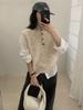 Korean style minimalist stand-collar sleeveless knit sweater for women, early spring new loose and simple button layering vest outerwear