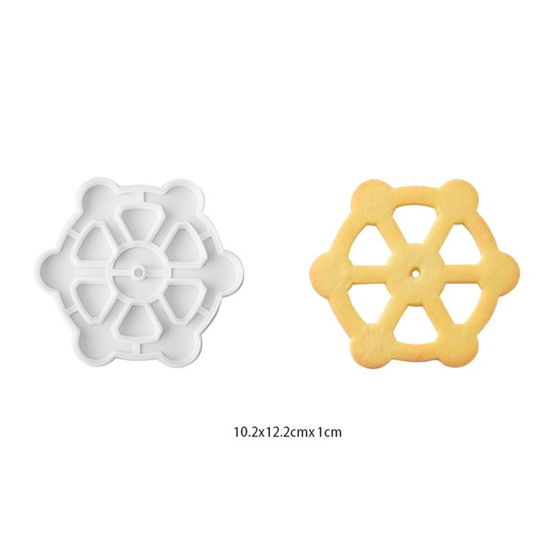 3Pcs/Set Creative Ferris Wheel Fondant Cookie Cutter Cake Mold Moulds Cake Decorating Tools