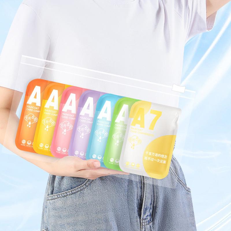 1PC Disposable Raincoat Portable with Caps for Adult Thickened Clear Travel Supplies Waterproof Outdoor Rainwear