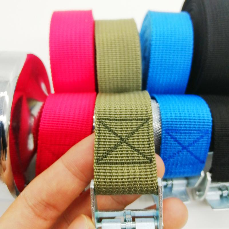 4M Cargo Straps With Buckle Tie-Down Belt for Motorcycle Car Bicycle Metal Tow Rope Strong Ratchet Fixing Belt for Luggage Bag