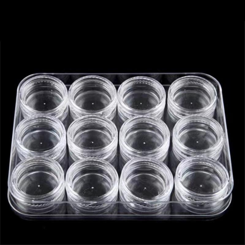 50/100/300pcs 5g Transparent Cosmetic Bottles Containers Pot Sample Clear Cream Jar For Nail Arts Small Clear Can Tin For Balm