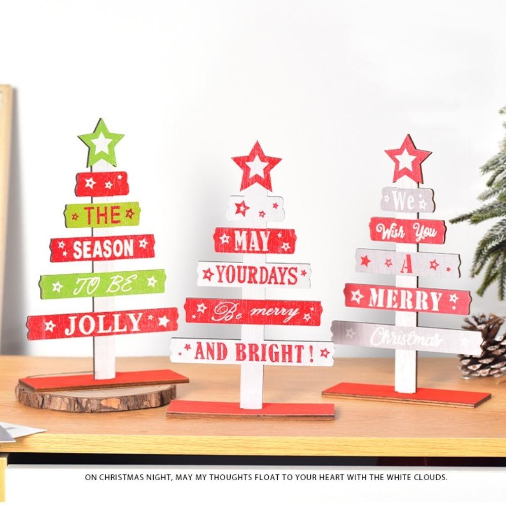 Merry Christmas Xmas Wooden Decorations DIY Christmas Signs Plaque New Year