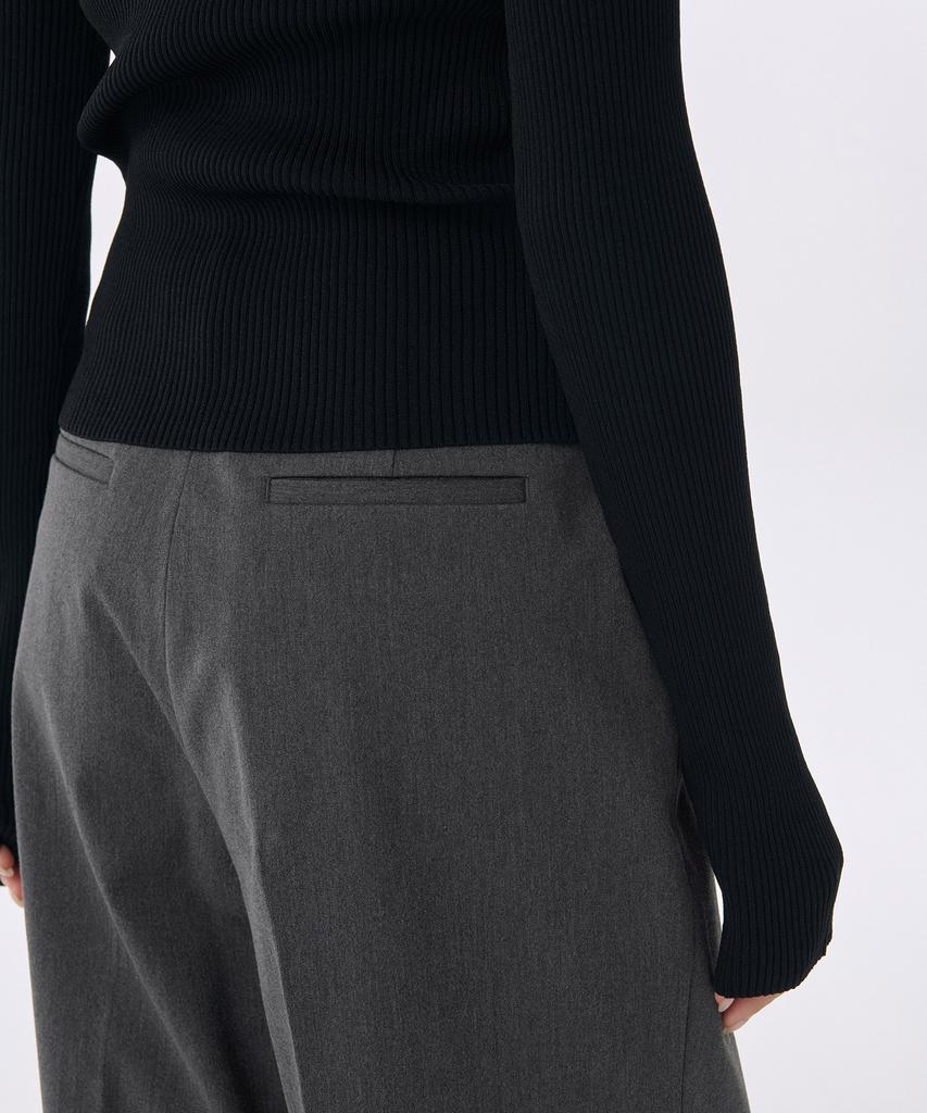 MUSINSA STANDARD WOMAN Women'S Heavyweight Brushed Deep Tuck Wide Slacks [Medium Gray]