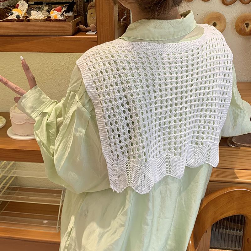 Knitted Small Shawl With Women'S Fashion Decoration, High-End Air-Conditioned Room, Shoulder With Skirt In Summer, Sunscreen, Hollow Shawl
