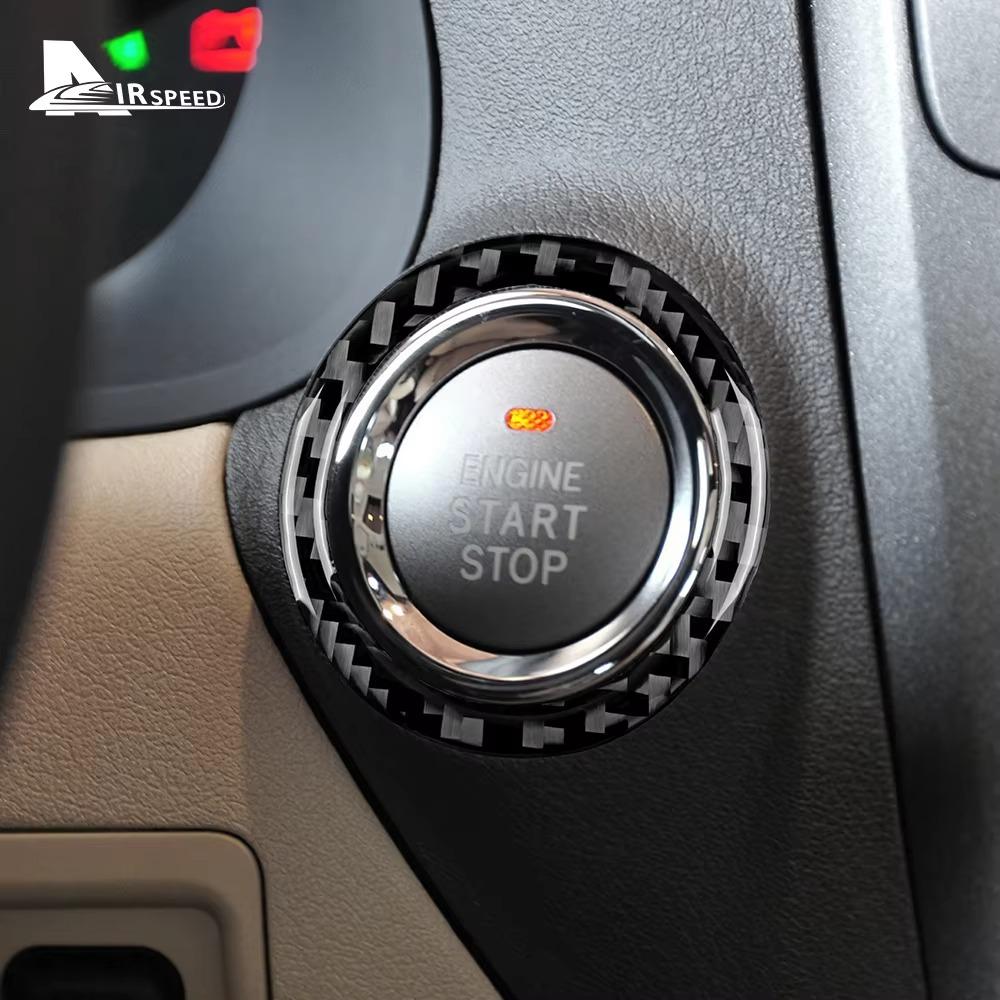 For Lexus IS250 IS300 IS350C 2006-2012 Carbon Fiber Engine Start Stop Button Sticker Cover Trim Car Interior Accessories