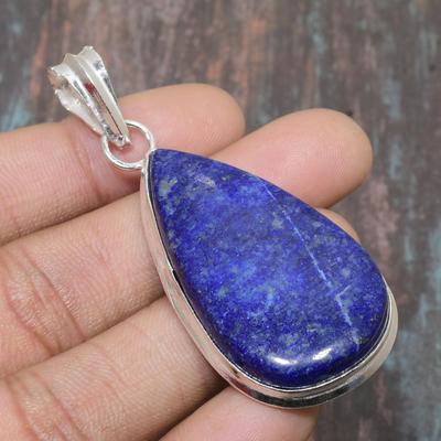 Lapis Lazuli Gemstone Handmade Jewelry Solid 925 Sterling Silver Pendant For Thanksgiving