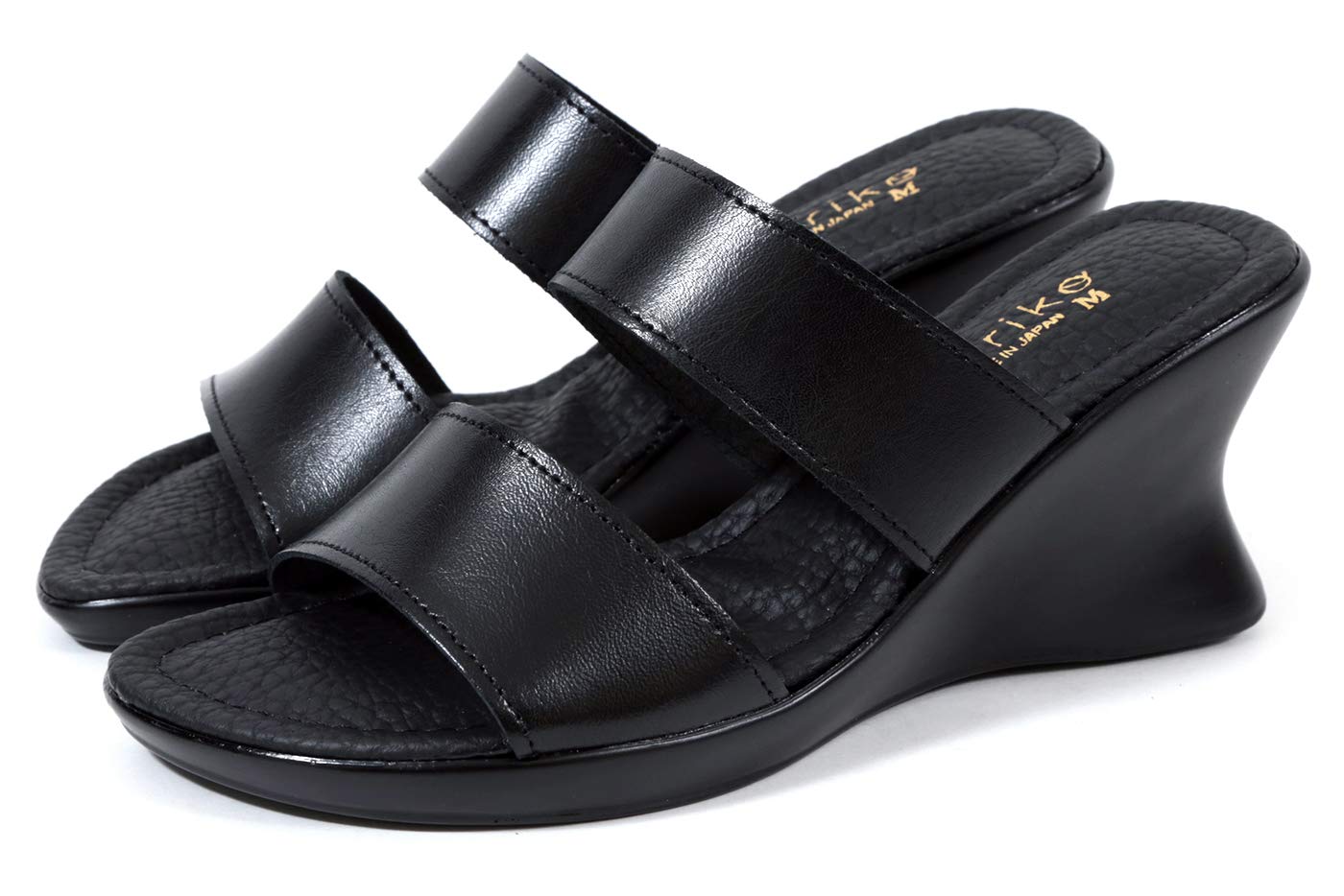 

Мюли Сделано из Натуральной Двойной Клиновидной Подошвы Размер M [Akiriko] Сандалии, Япония, Кожа, Офис, Ремешок, Прибл.. 7.5см, Подошва, чёрный