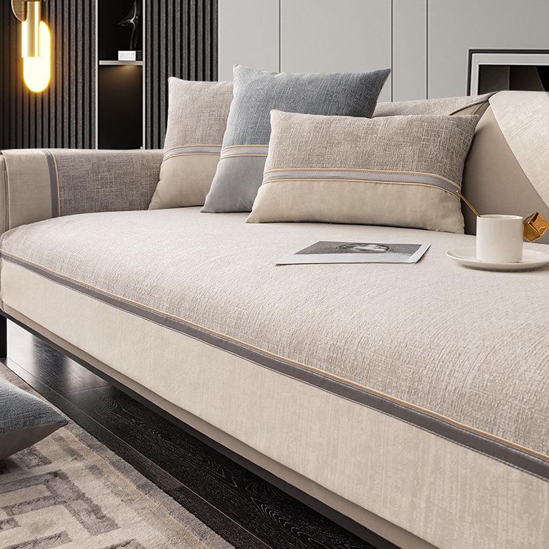 Sofa Cushion Light Luxury Non-Slip Four Seasons Universal Modern Simple High-End Cushion Armrest Backrest Towel Cover Cloth Sofa Cover