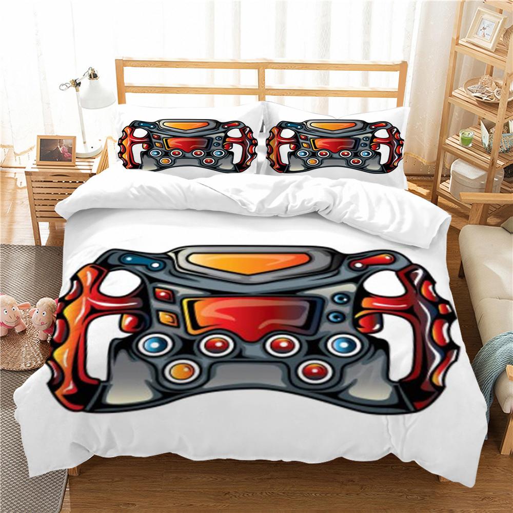 Gamepad Design Kids Soft Breathable Bed Set Bedding Suit Football  Bedroom Bedclothes Decor