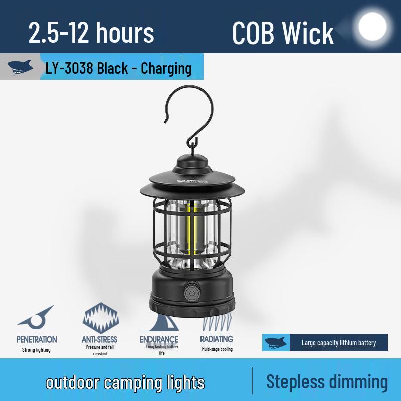 Smile Shark LY-3038 Outdoor Rechargeable Camping Lantern (2-Pack)