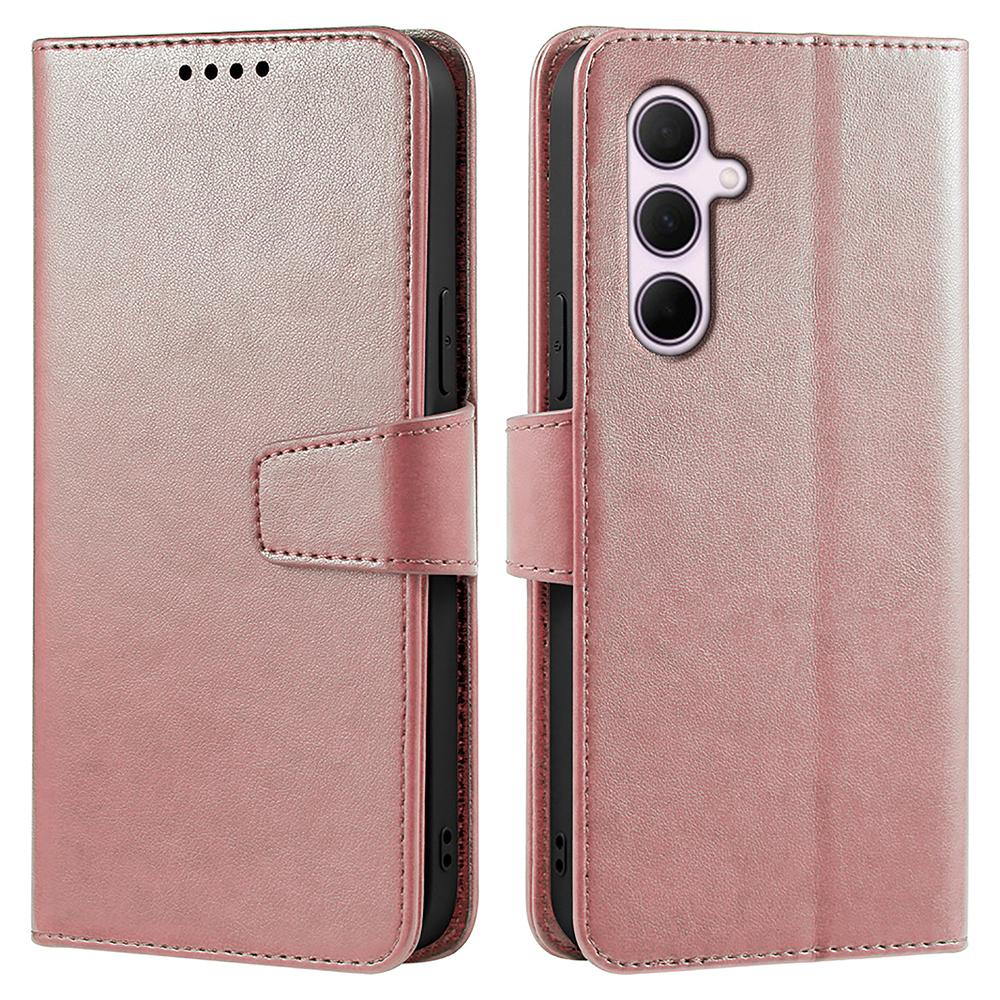 

For Samsung Galaxy S24 Case Stand Card Holder Wallet Leather Phone Cover Rose Gold