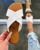 New Large Size Flat Bottom Casual Leopard Print Cross Type Women's Cool Slippers Large Size