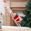 Electric Climbing Ladder Santa Claus Music Doll Christmas Ornament Decoration for Home Christmas Tree Hanging Decor NewYear Gift